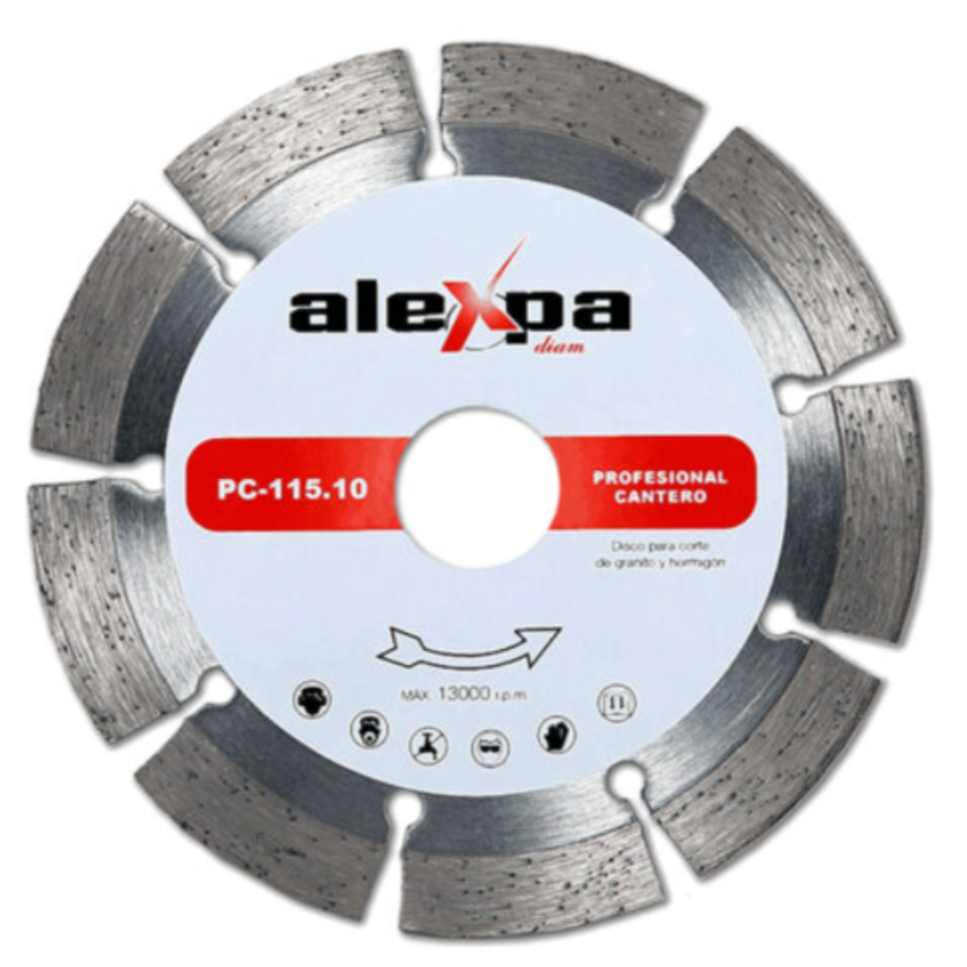 DISCO DE CORTE GENERAL OBRA - PROFESIONAL CANTERO - 115.10mm - Alexpa Diam