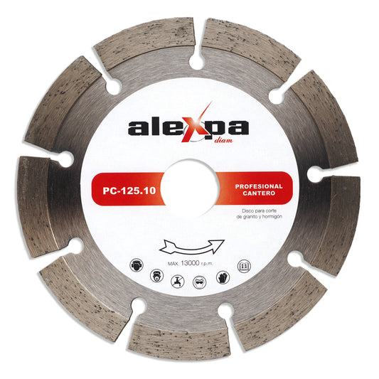DISCO DE CORTE GENERAL OBRA - PROFESIONAL CANTERO - 125.10mm - Alexpa Diam